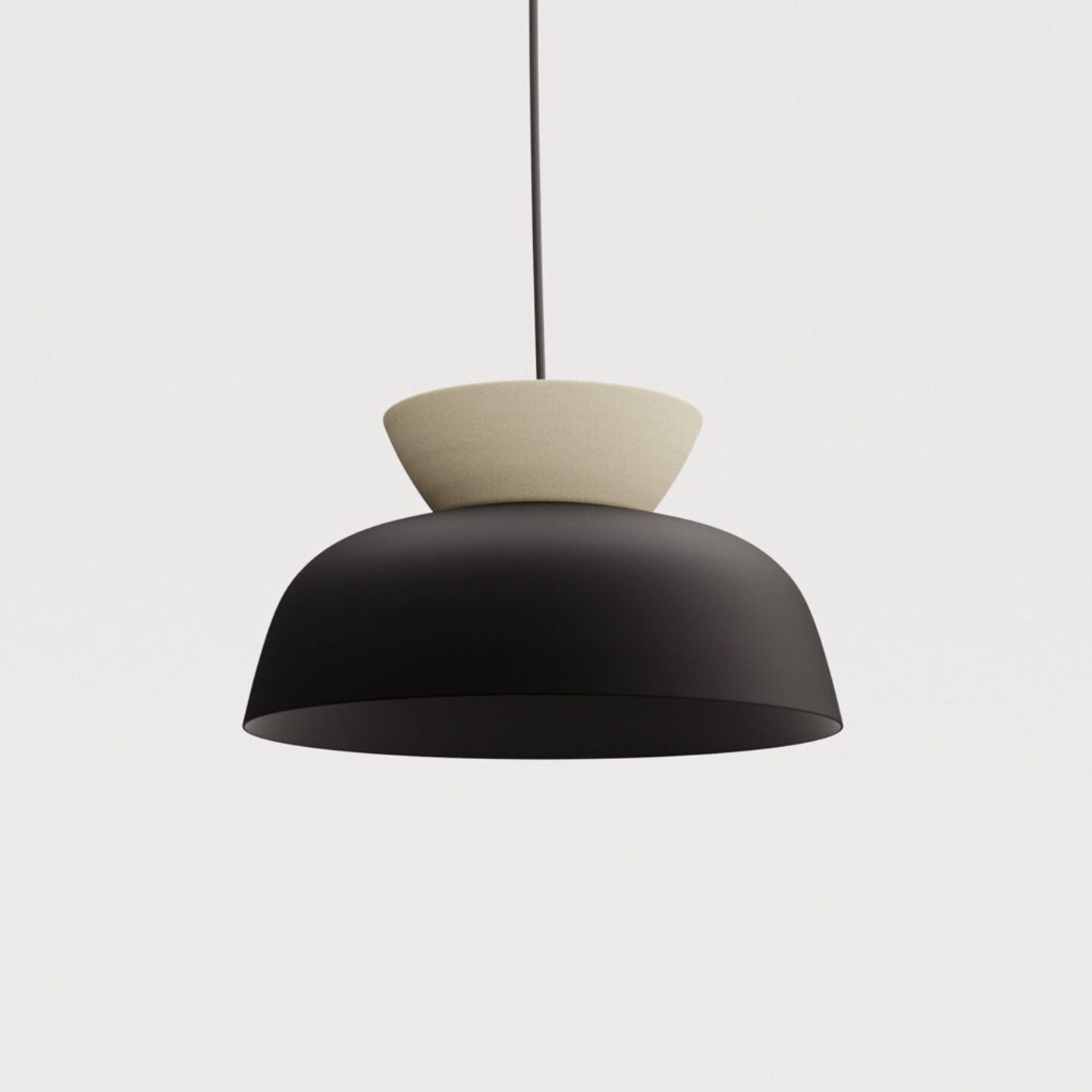 Hat Ceramic 600 Pendant Black & Sand Speckle
